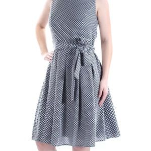 Tommy Hilfiger Black white pleated fit + flare